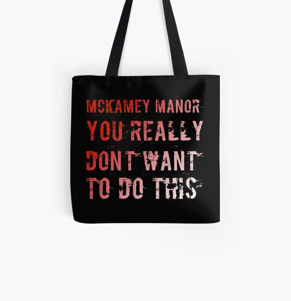 You really don’t want to do this - red and white All Over Print Tote Bag