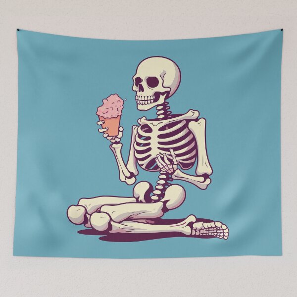 Item preview, Skeleton eating Ice cream designed and sold by Amir Faysal.
