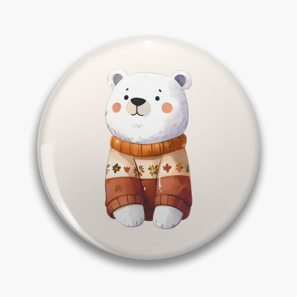 Item preview, Lindo oso polar en un suéter designed and sold by PixelsNonstop.