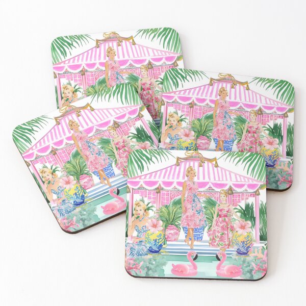 Item preview, Party in pink cabana designed and sold by SophieClimaArt.