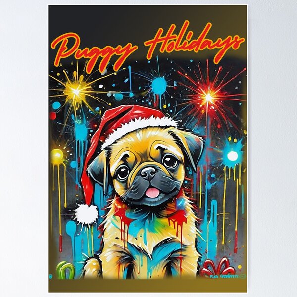 Item preview, Pug FELICES VACACIONES 3 VACACIONES PUGGY designed and sold by RedBluffTraders.