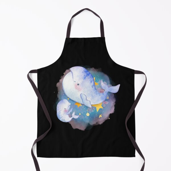 Artikelvorschau, Baby Beluga und Mama Beluga Wal schwimmendes Aquarell entworfen und verkauft von kuremureDesign.