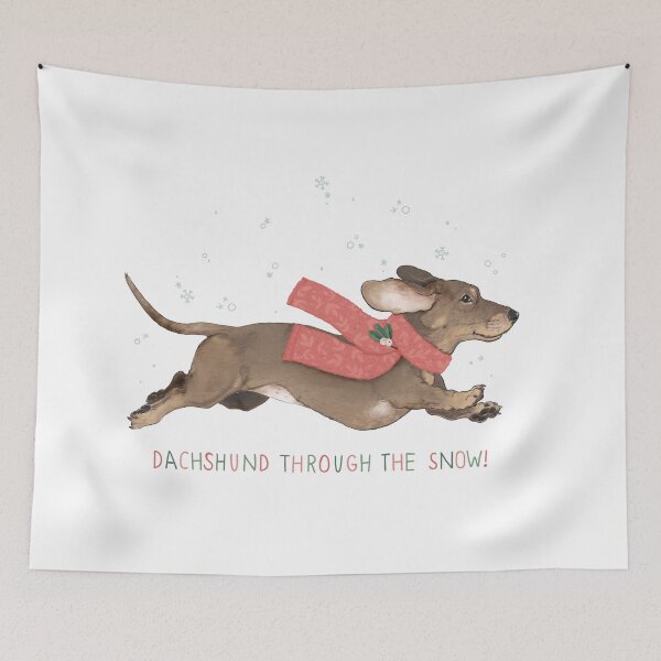 Item preview, Dachshund Through the Snow  designed and sold by lauragraves.