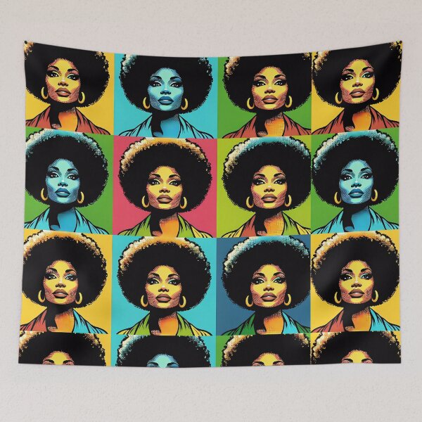 Item preview, 70s Afro Pop-Art Pattern designed and sold by NeatSplash.