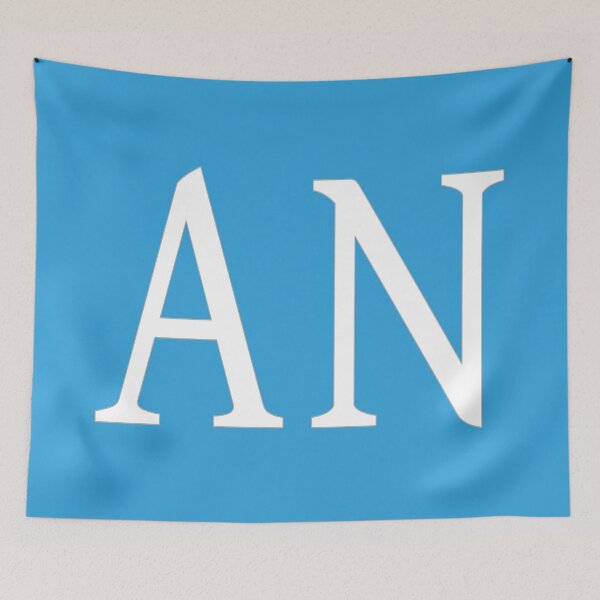 Item preview, AN Initials Monogram Elegant White Letters designed and sold by Jeallan Designs.