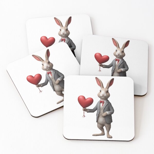 Item preview, Bugs Bunny Rabbit holding Red Balloon Lover Gift I Love You designed and sold by MrPanchoStore.