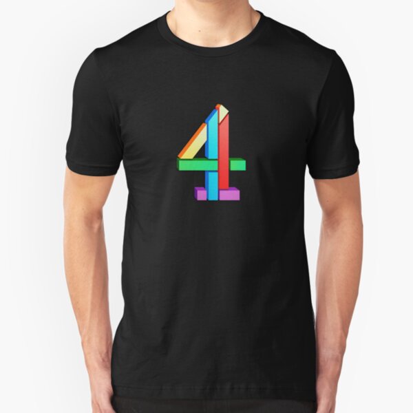 Channel 4 retro logo Slim Fit T-Shirt