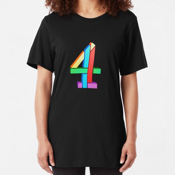 Channel 4 retro logo Slim Fit T-Shirt