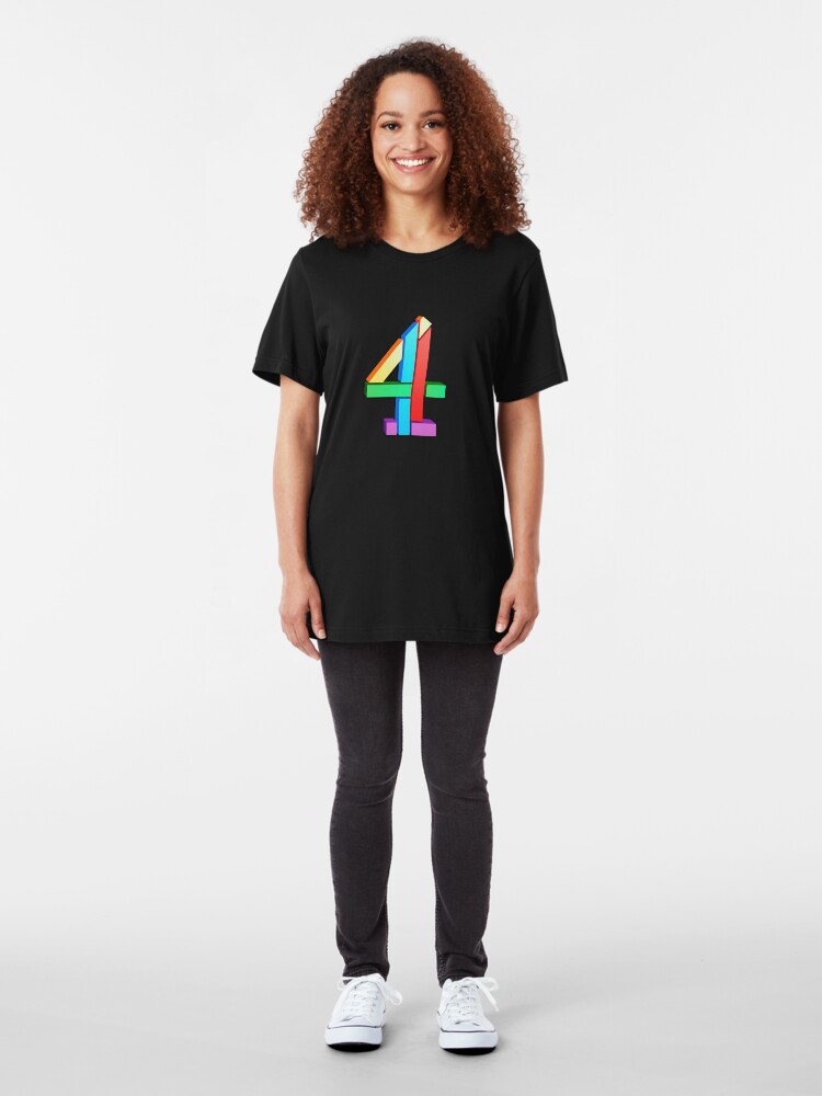 Alternate view of Channel 4 retro logo Slim Fit T-Shirt