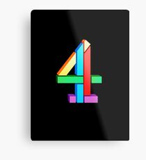 Channel 4 retro logo Metal Print
