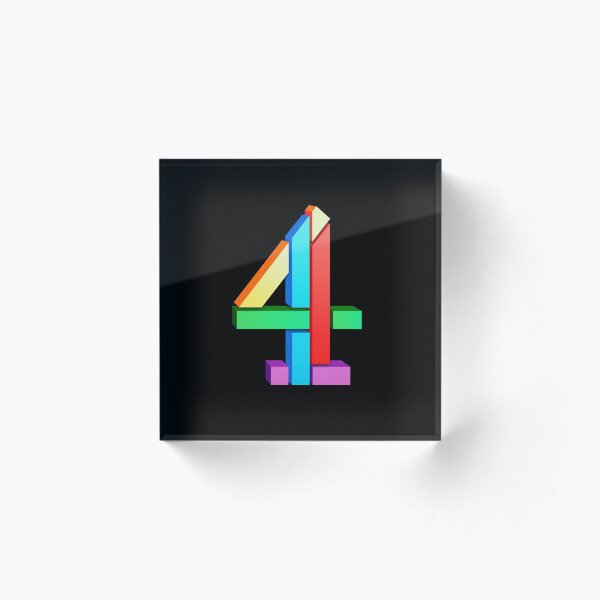 Channel 4 retro logo Acrylic Block