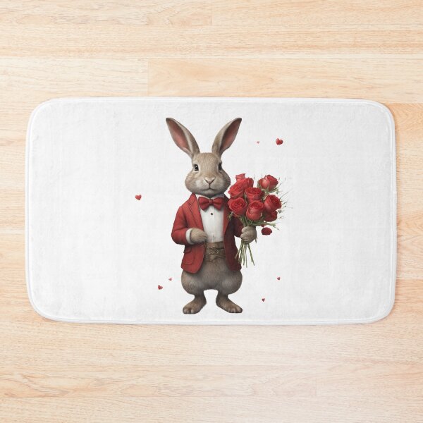 Item preview, Bugs Bunny Rabbit holding Red Roses Lover Gift designed and sold by MrPanchoStore.