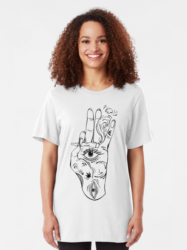 Alternate view of Piercing gaze Slim Fit T-Shirt
