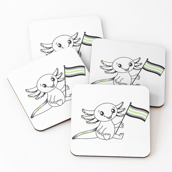 Item preview, Cute Axolotl with Agender Pride Flag LGBTQ+ designed and sold by JoyfulJen.