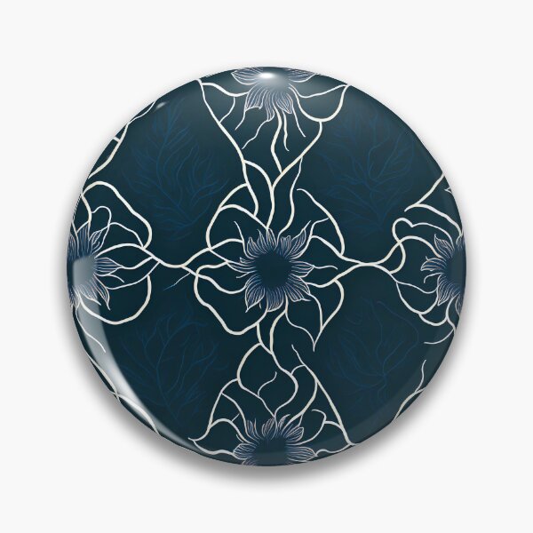 Item preview, Blue Linear Flowers designed and sold by Omarupattern51.