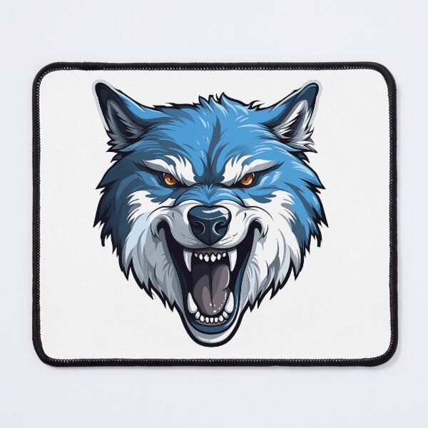 Item preview, Blue WolfDog Angry designed and sold by taujiart.