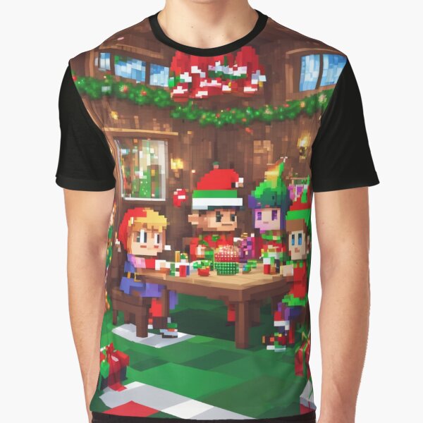 Vista previa del artículo con la obra «Pixel Elf's Christmas Party», diseñado y vendido por Pixyland.