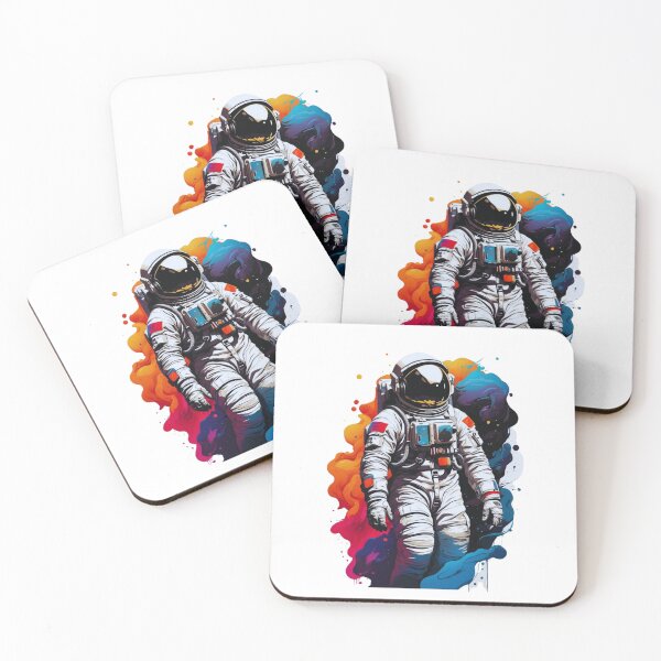 Item preview, inky blackness of space,  astronaut floating, vibrant colors  designed and sold by cepharts.