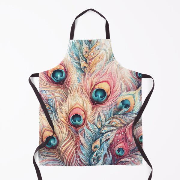 Item preview, Diseño de patrón de acuarela de plumas de pavo real para Redbubble designed and sold by lamp148.