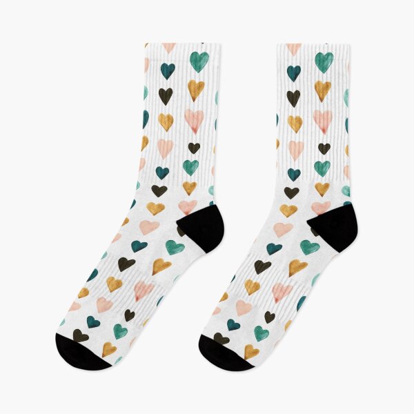 Item preview,  Colorful Watercolor Hearts designed and sold by cateandrainn.
