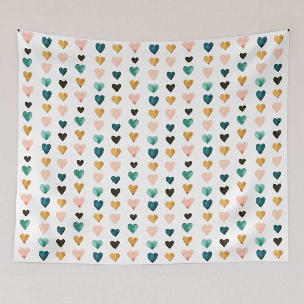 Item preview,  Colorful Watercolor Hearts designed and sold by cateandrainn.