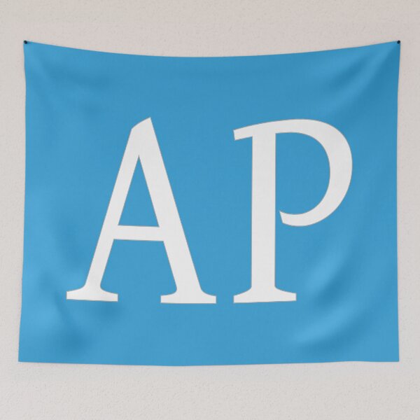 Item preview, AP Initials Monogram Elegant White Letters designed and sold by Jeallan Designs.