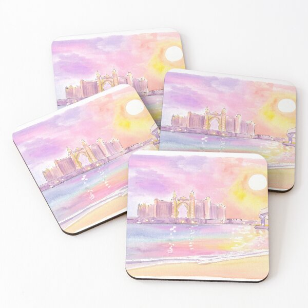 Item preview, Dubai UAE Palm Crescent Sunset over Astonishing Hotel designed and sold by artshop77.