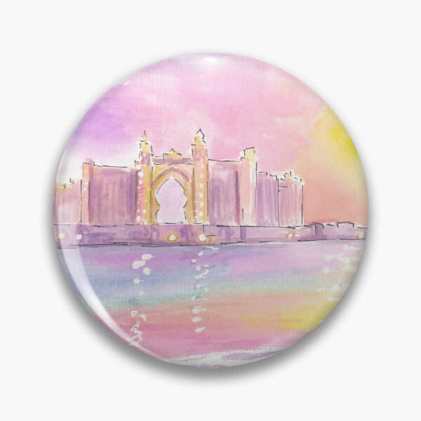 Item preview, Dubai UAE Palm Crescent Sunset over Astonishing Hotel designed and sold by artshop77.