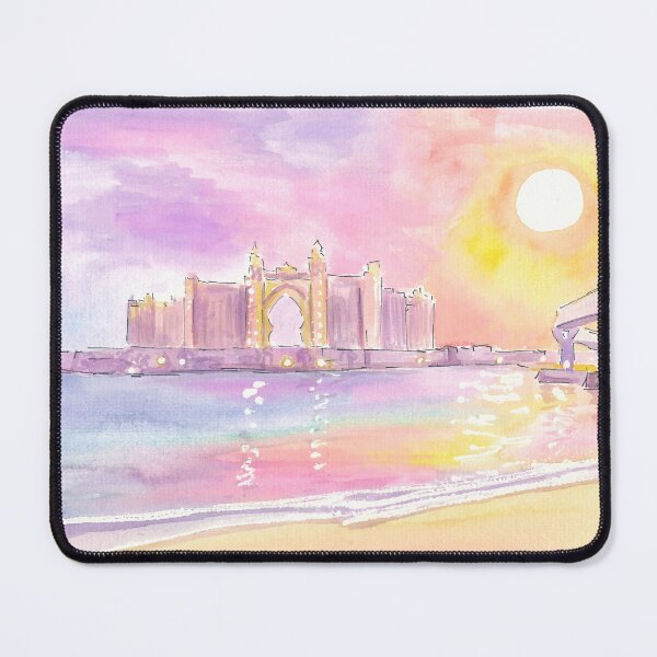 Item preview, Dubai UAE Palm Crescent Sunset over Astonishing Hotel designed and sold by artshop77.