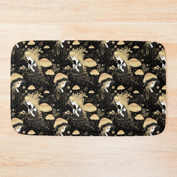 Item preview, Vintage Woman Dressed In Black with Mushrooms designed and sold by Michele Bergh.
