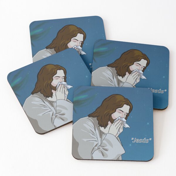 Item preview, "Jesús" sneezing Jesus designed and sold by Lyxvrt.