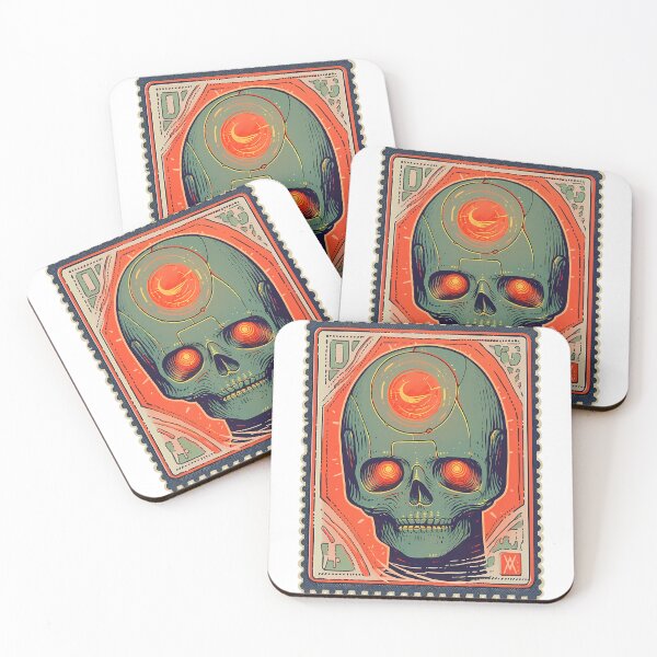 Item preview, Soviet Space Program- Alien Skull Stamp 10 designed and sold by octoboobs.