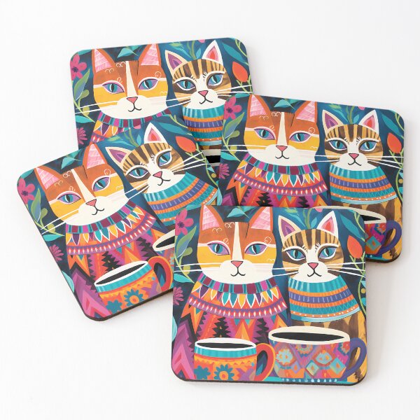 Item preview, Colorful Cat Café designed and sold by Find-Your-Art.