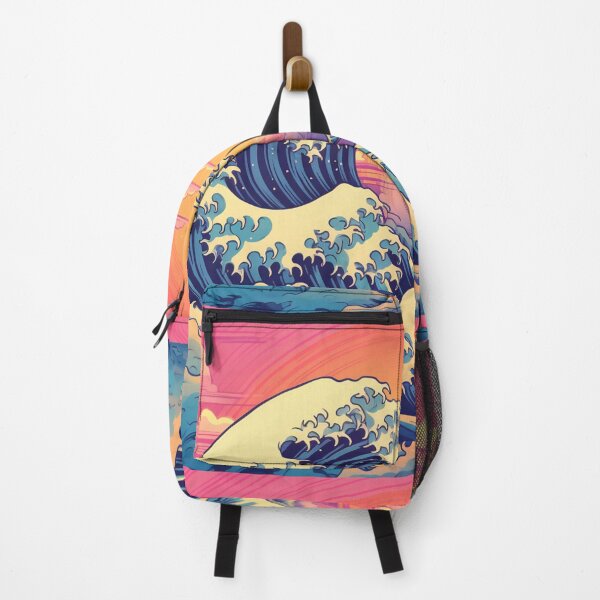 Item preview, The Great Wave Off Kanagawa Cyberpunk neon  designed and sold by zand-n-zive.