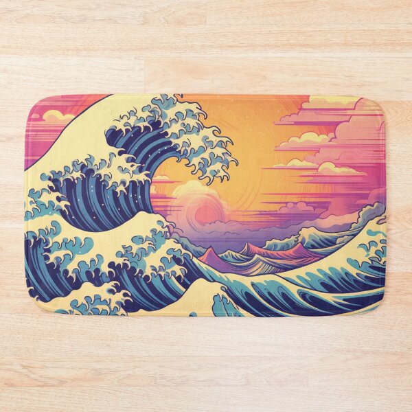 Item preview, The Great Wave Off Kanagawa Cyberpunk neon  designed and sold by zand-n-zive.