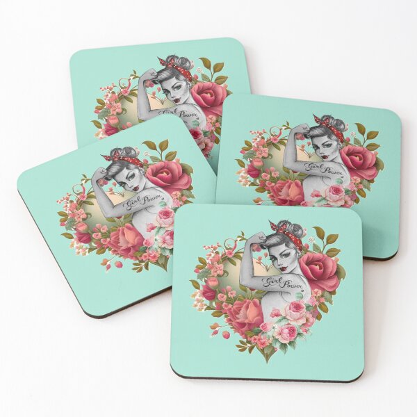Item preview, Girl Power by Anne Cha Modern Rosie the Riveter designed and sold by Anne Chachignon.