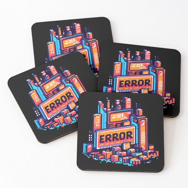 Item preview, Retro Pixel Gaming City Error designed and sold by TomFrontierArt.