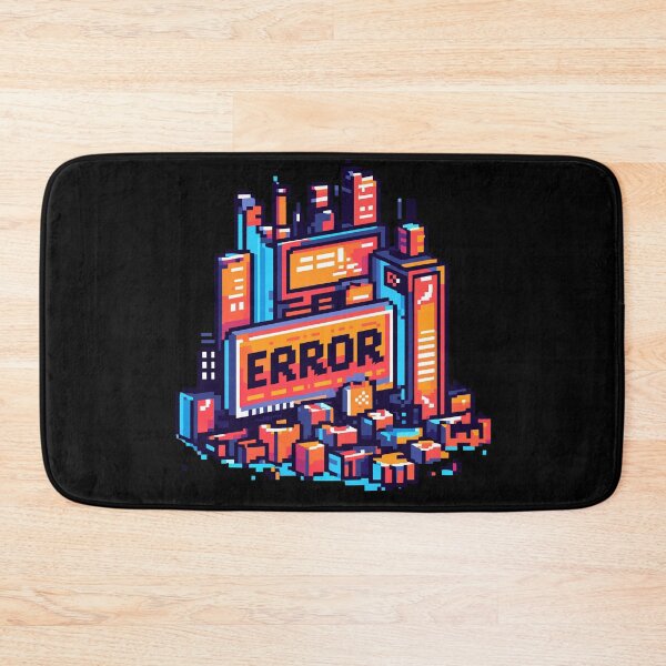 Item preview, Retro Pixel Gaming City Error designed and sold by TomFrontierArt.