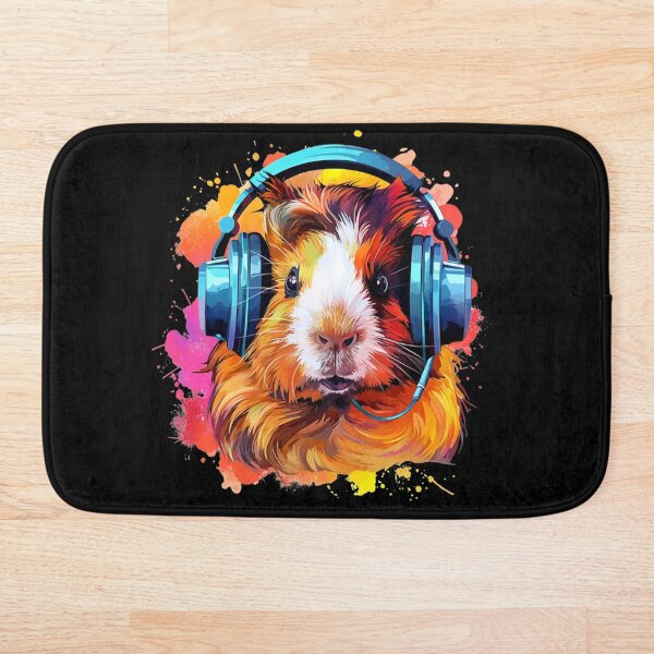 Item preview, Watercolor Headphones Funny Guinea Pig   designed and sold by ArtFromBeyond.