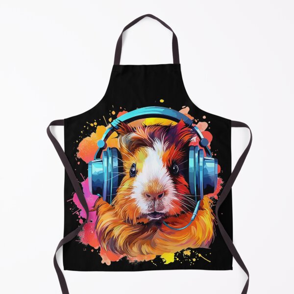 Item preview, Watercolor Headphones Funny Guinea Pig designed and sold by ArtFromBeyond.