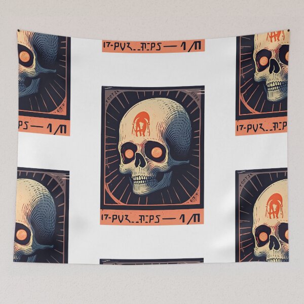 Item preview, Soviet Space Program- Alien Skull Stamp 12 designed and sold by octoboobs.