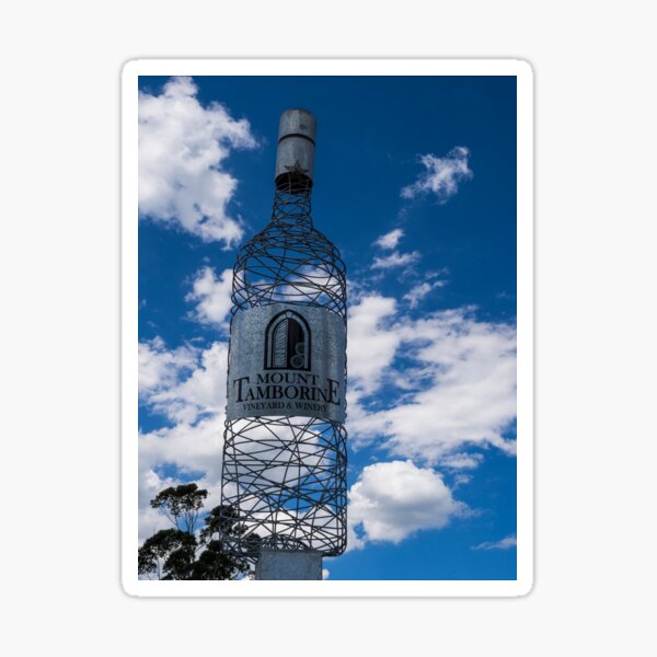 "Mount Tamborine Giant Wine Bottle" Sticker for Sale by urbanfragments