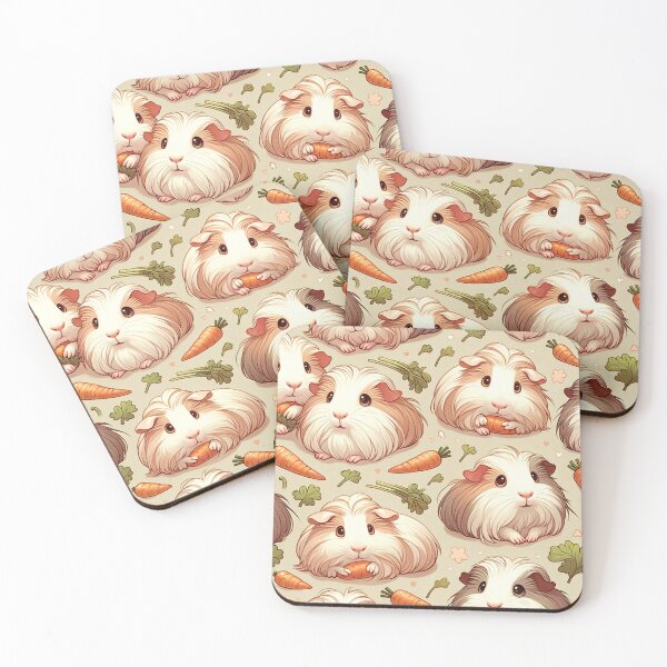 Item preview, Group of long-haired light-colored guinea pigs with carrots designed and sold by Toffy2222.