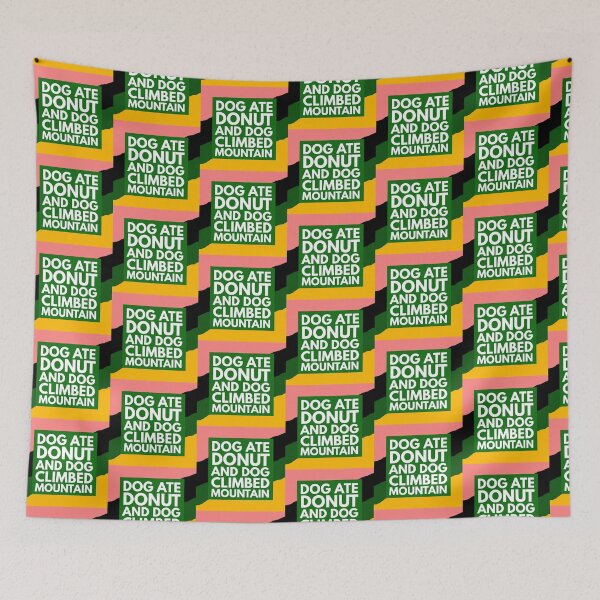 Item preview, dog ate donut dog climbed mountain designed and sold by Storiesforyou.