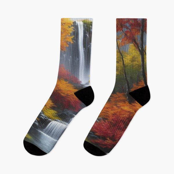 Item preview, Waterfall Scene in Autumn  designed and sold by shutterrudder.