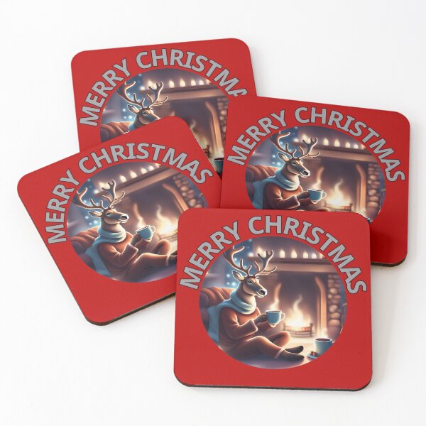 Item preview, Cozy Reindeer Hot Chocolate & Fireplace Magic designed and sold by ChicTrendz.
