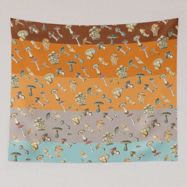 Item preview, Fungi Fest with Mushrooms on the Multicolored Autumn Color Pallete designed and sold by IraNiva.