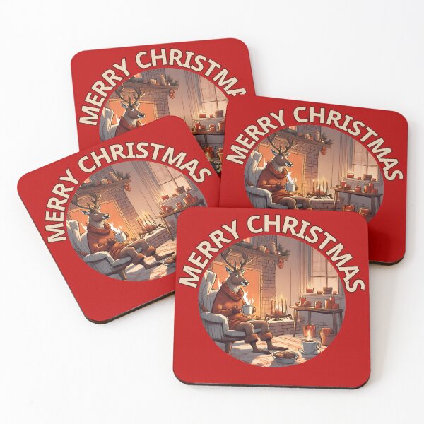 Item preview, Cozy Reindeer Fireplace Celebration designed and sold by ChicTrendz.