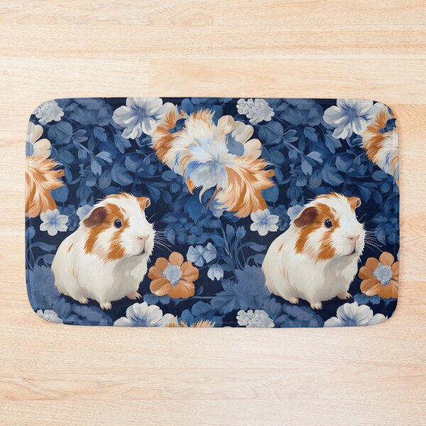 Item preview, Guinea Pig in Blue Blossom Bliss (large pattern) designed and sold by the-lamplighter.
