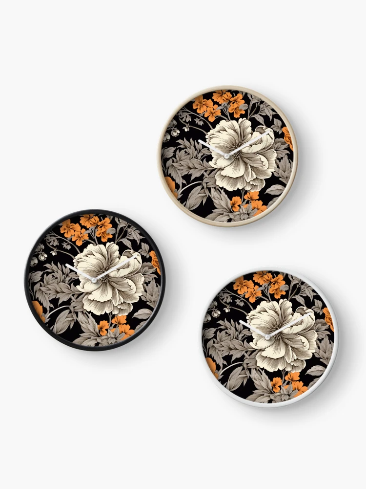 Thumbnail 3 of 4, Clock, Chintz Pattern designed and sold by SideSignal.